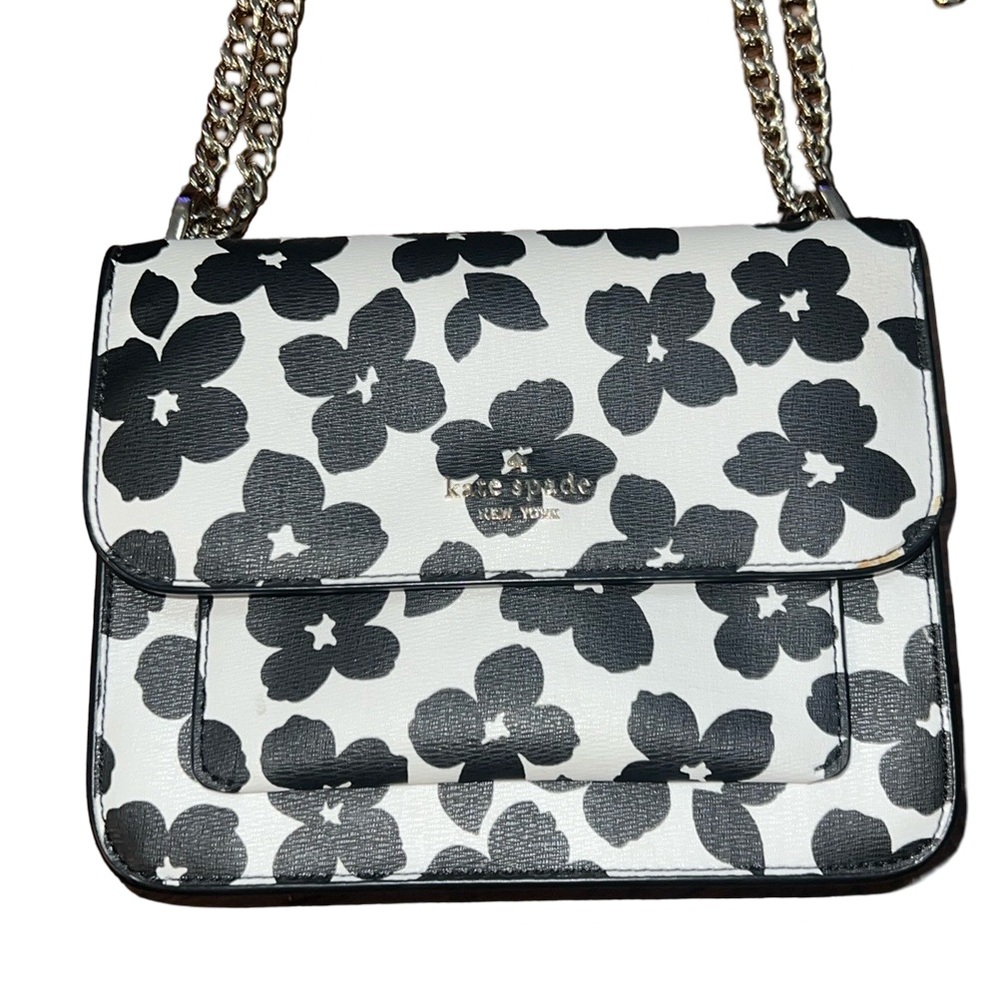 Kate Spade remi graphic blooms flap chain crossbody NWOT